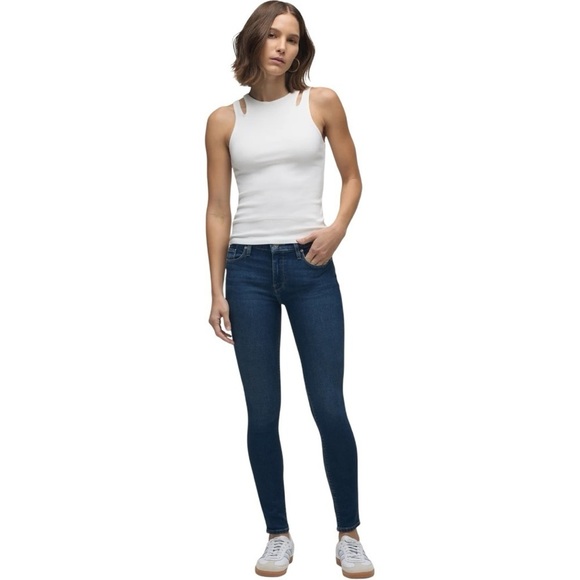 Hudson Womens Nico Super Skinny Jeans Dark Wash Size 27 - Picture 1 of 8